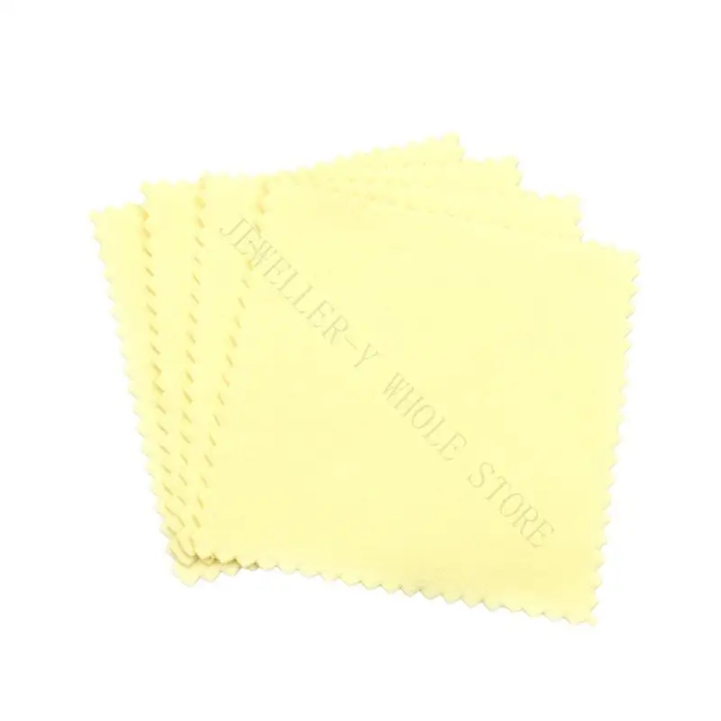 R7UF Jewelry Cleaning Cloth Set, Soft 8X8Cm Cloths for Small Accessories