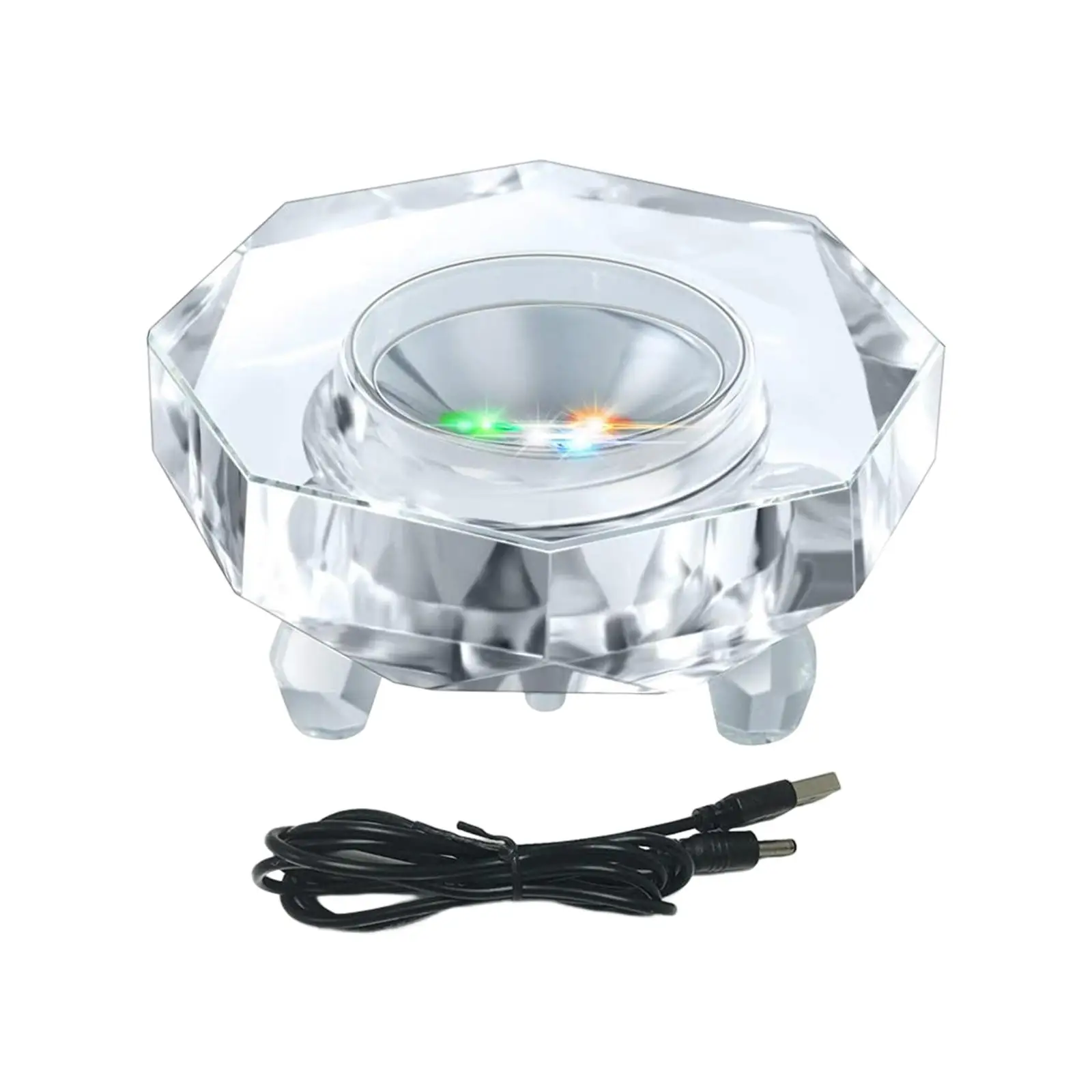 Crystal Light Base USB Auto Flashing Atmosphere Lighted Lamp Pedestals for Show 3D Crystal Photo Bar Glass Vase Stand Decorative