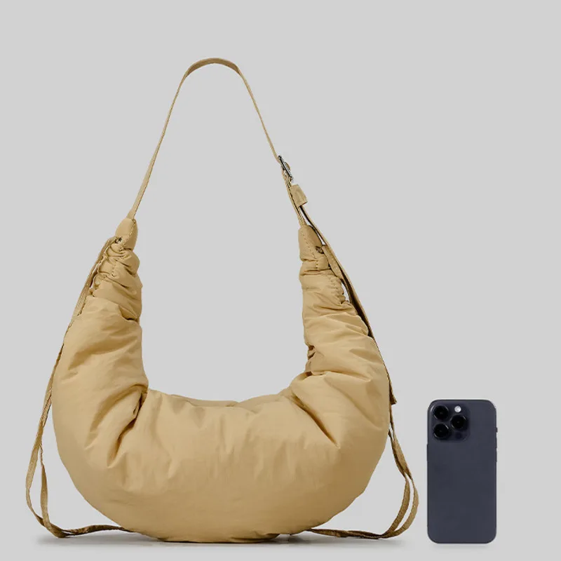 Nueva tendencia, bolso de hombro para mujer, bolso de mano portátil con forma de luna, estilo de moda, bolso cruzado de diseño único, bolso de compras para niñas