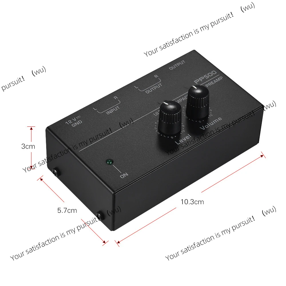 

Фонопдусилитель Ультракомпактный аудиоусилитель с регулировкой громкости Вход поворотного стола Выход RCA Выход TRS 1/4 дюйма