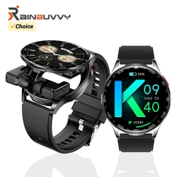 Rainbuvvy T97 TWS Smart Watch Build-in Earbuds 1.39inch 3 IN 1 Wireless Earphones Blutooth Call Smartwatch