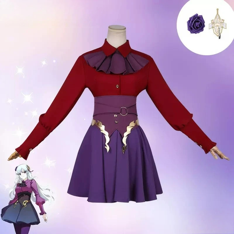 【En stock】Disfraz de Ishtar para cosplay, disfraz de anime Fate/strange, vestido rojo y morado para mujer, trajes de juego de rol para fiesta de Halloween y carnaval