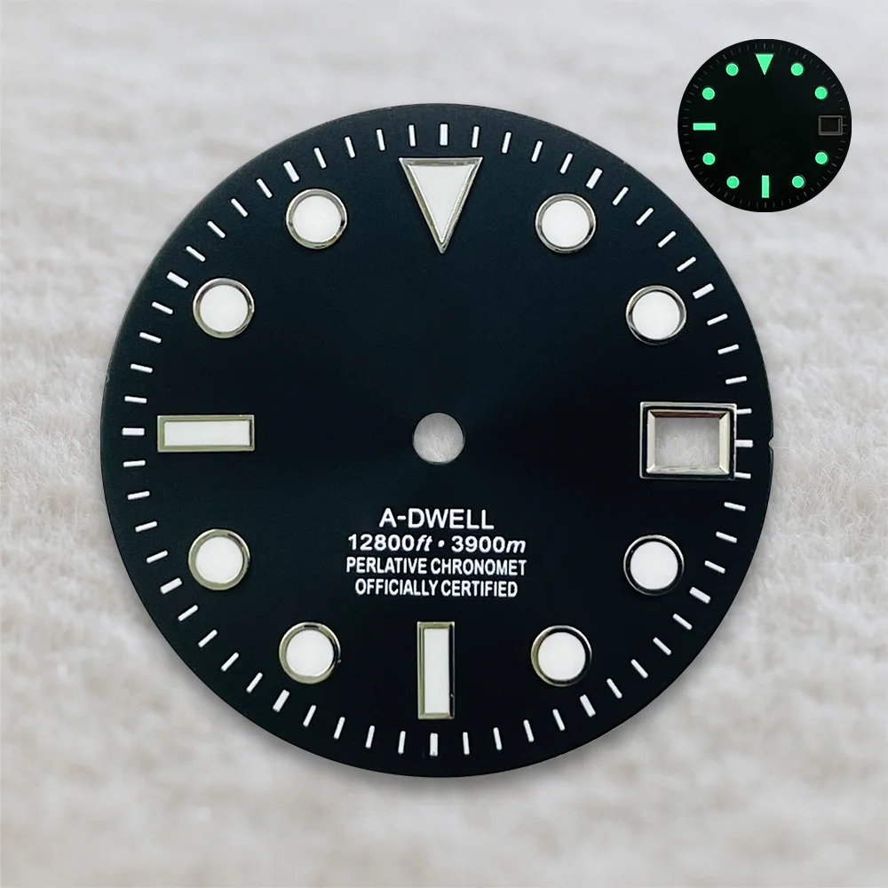 28.5mm S Logo SUB Diving Dial For NH35 Movement Green Luminous High-Quality Gradient Dial Watch Modification Accessories image 5
