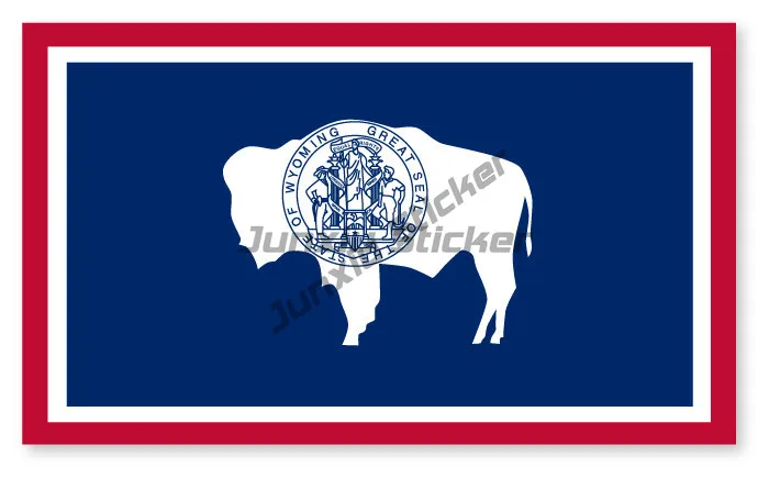 

WYOMING EMBLEM FLAG VINYL STICKERS CAR VAN TRUCK TAXI LORRY