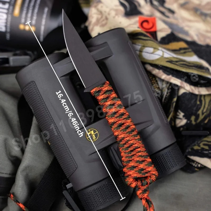 

Многофункциональный нож для резьбы, стальное лезвие 440c, нейлоновая веревочная ручка, открытый кемпинг, выживание в дикой природе, EDC, карманный нож, мужские подарки