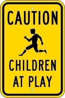 

Guadalupe Ross Metal Tin Sign Caution Children at Play Signs Wall Decor Metal Sign 12x8 Inches