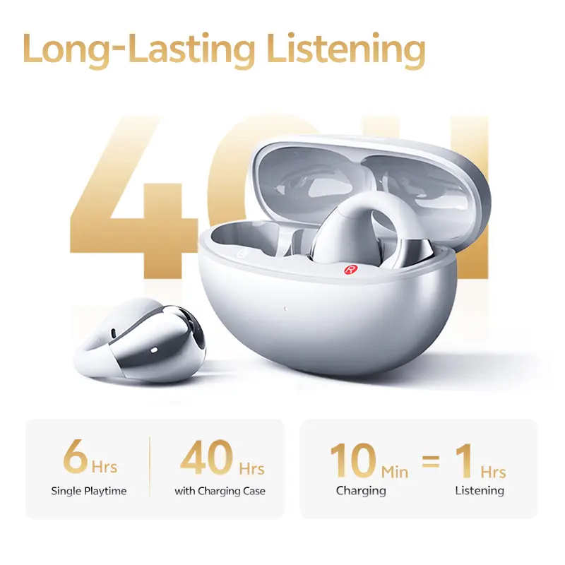 سماعات أذن QCY Crossky C30S قابلة للربط لاسلكية عالي الدقة LDAC بلوتوث 6.0 سماعات رأس بمحرك مغناطيسي مزدوج 40 ساعة سماعات رياضية - 6