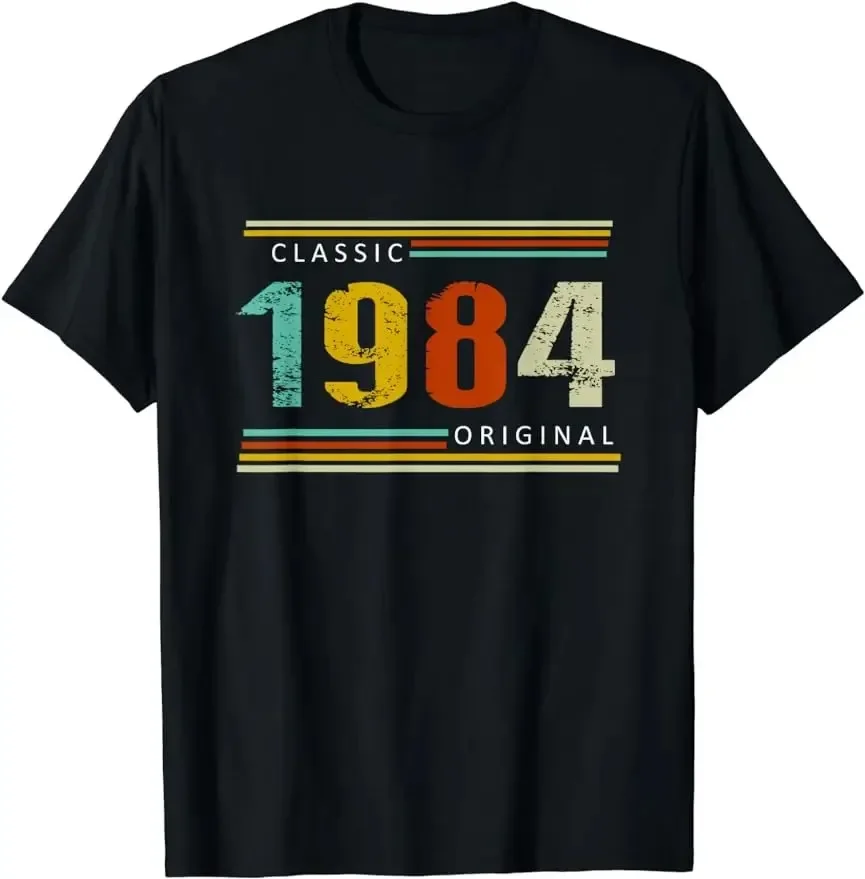 Graphic Birthday Gift Short Sleeved 40 Years Old Born in 1984 Shirt 40th Birthday Summer T-shirt Retro Vintage 1984 Tshirt