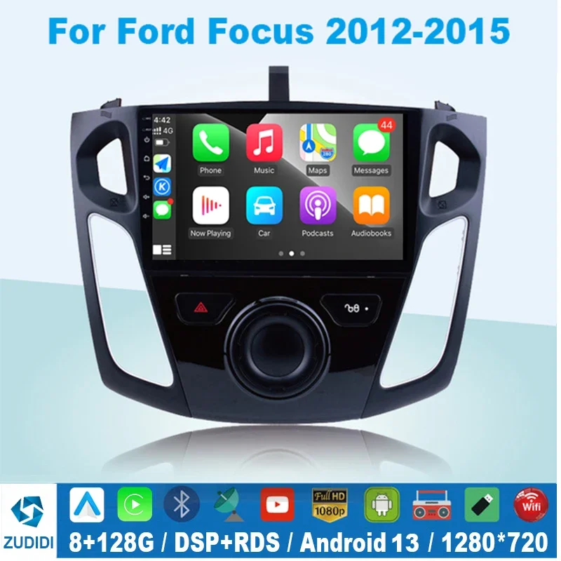 

2 din Car radio For Ford Focus 3 Mk 3 2011 - 2015 Car Radio Multimedia Video Player Navigation GPS Android 13 2DIN Auto Radio