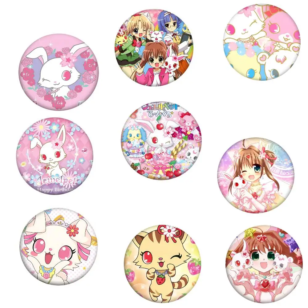 Cartoon J-Jewelpet Round Badge Lapel Pin Backpack Clothing Jewelry Accessories Gift Brooch