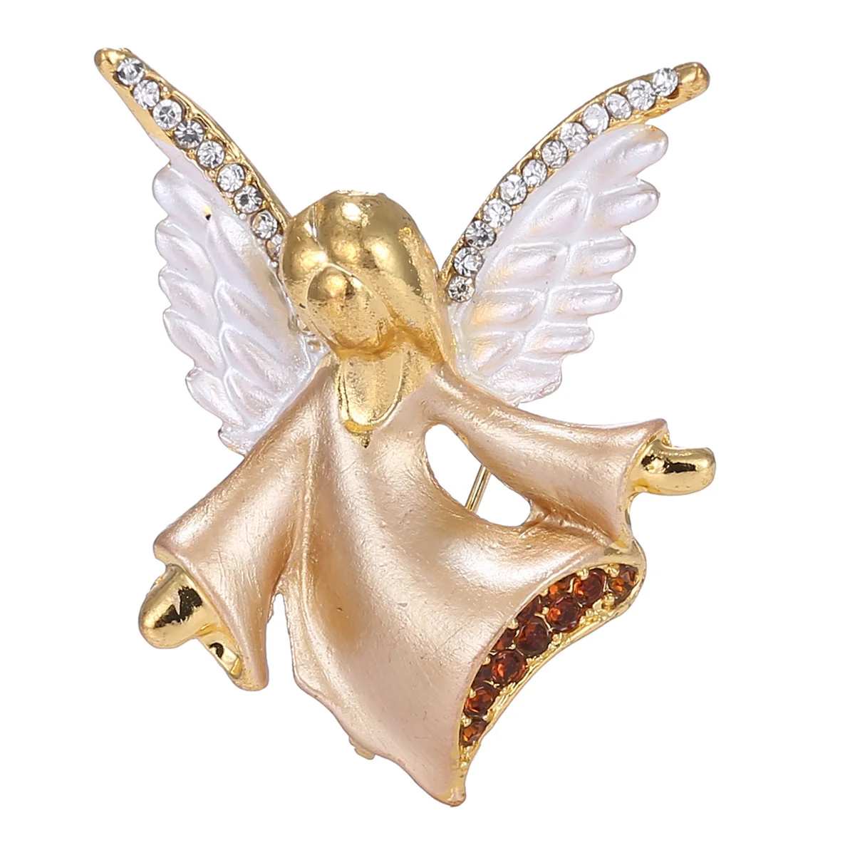 Rinhoo Musik Engel Fee Broschen für Frauen Vintage weiße Engels flügel Weihnachts figur Emaille Pins Neujahr Geschenke Weihnachts schmuck – Detail 19