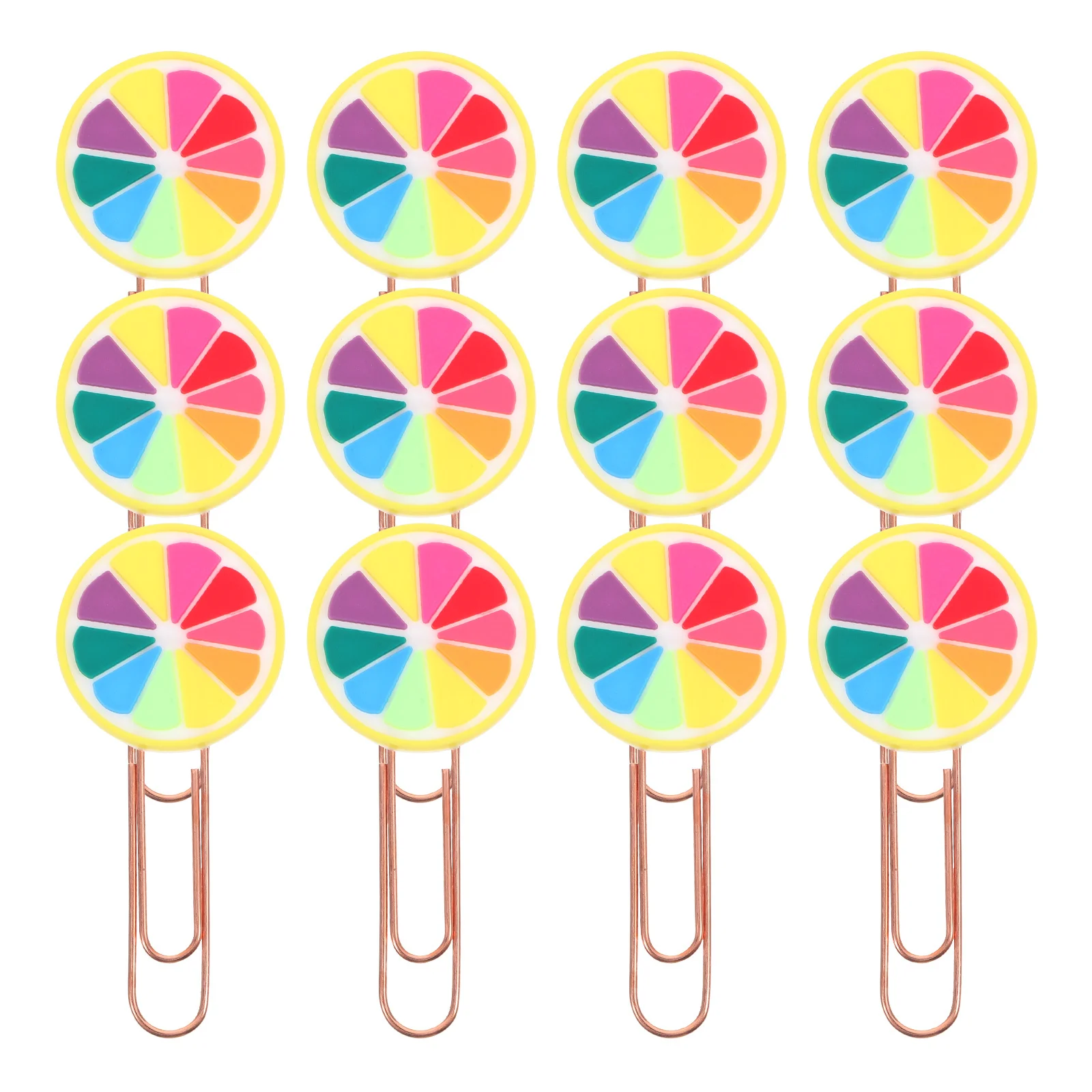 

20pcs Fruit Bookmarks Creative Shaped Paper Clips Lovely Fun Marking Reading Clips For Office School Colored Small Document