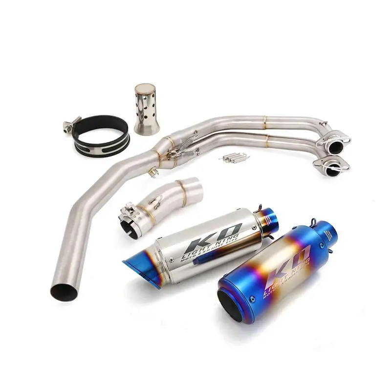 For Kawasaki Ninja 400 Ninja250 Z250 Z400 2023 2024 Motorcycle Full Exhaust System Front Link Pipe Connect 51mm Muffler Silencer