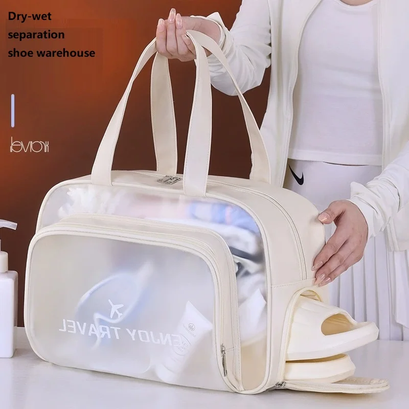 Multifunctional women bags Dry wet separation waterproof swimming bag, beach bag, fitness bag, storage, toiletries, makeup bag