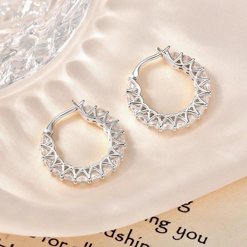 Lnngy 14K Gold Filled Huggies Ohrringe, funkelnde 3 mm große Zirkon-Creolen für Frauen, Paare, Hochzeit, Schmuck, Geschenk – Detail 11