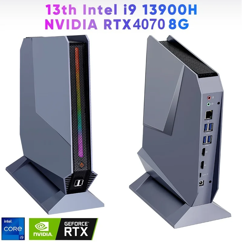 Mini PC de jeu Topton NVIDIA RTX 4070 4060 8G Intel i9 13900HX 13900H 12900H i7 13800H Windows 11 Ordinateur de bureau Gamer WiFi6