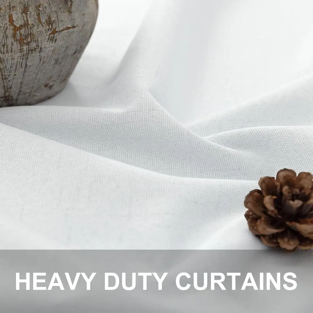 두꺼운 린넨 96% 암막 커튼, 2개 패널, 버건디, 보헤미안 스타일, 방음, 거실 및 침실용 와이드