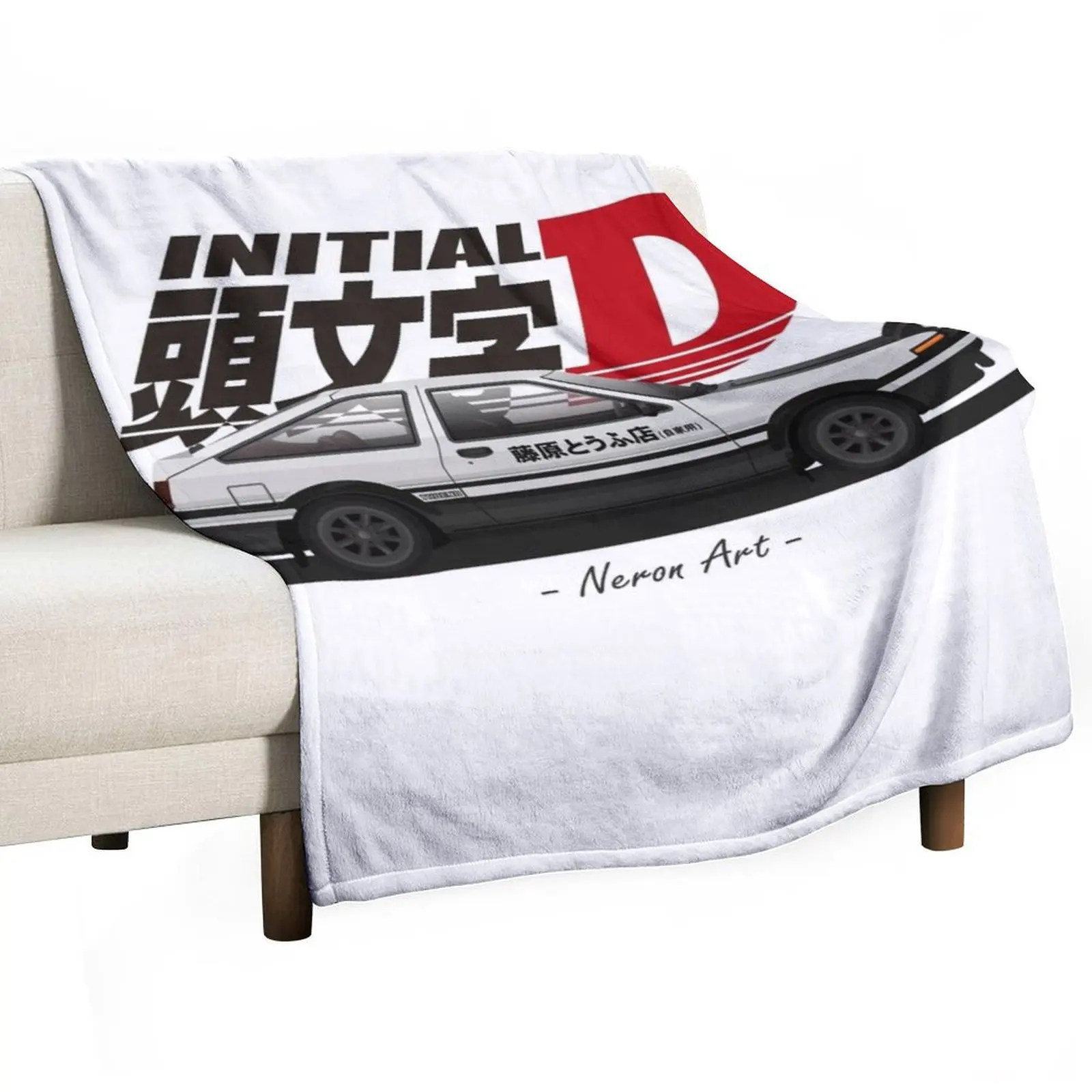 ae 86 INITIAL D Throw Blanket Soft Plaid Heavy Giant Sofa Blankets