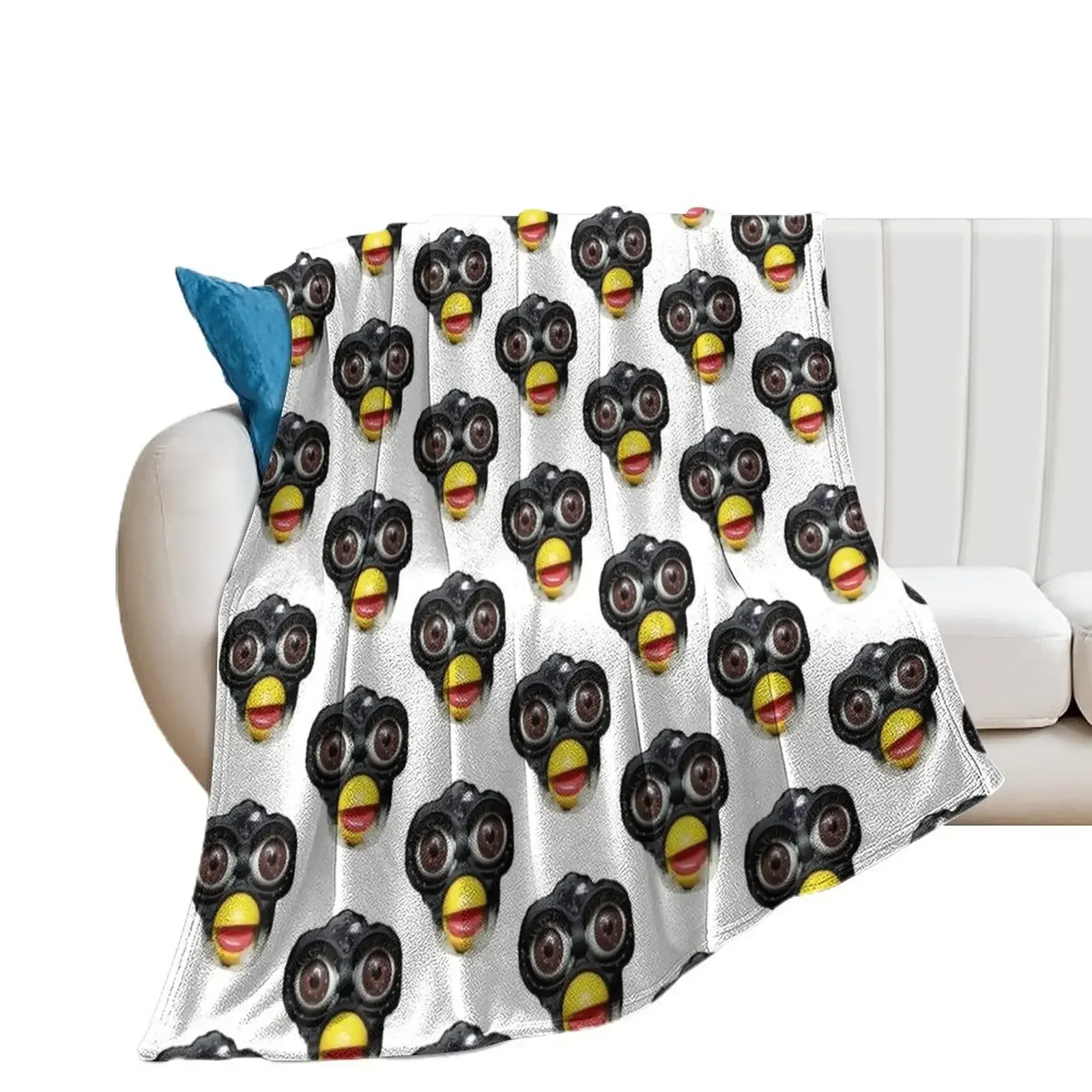 

Furby face Throw Blanket Decorative Sofa Summer Beddings Furrys Blankets