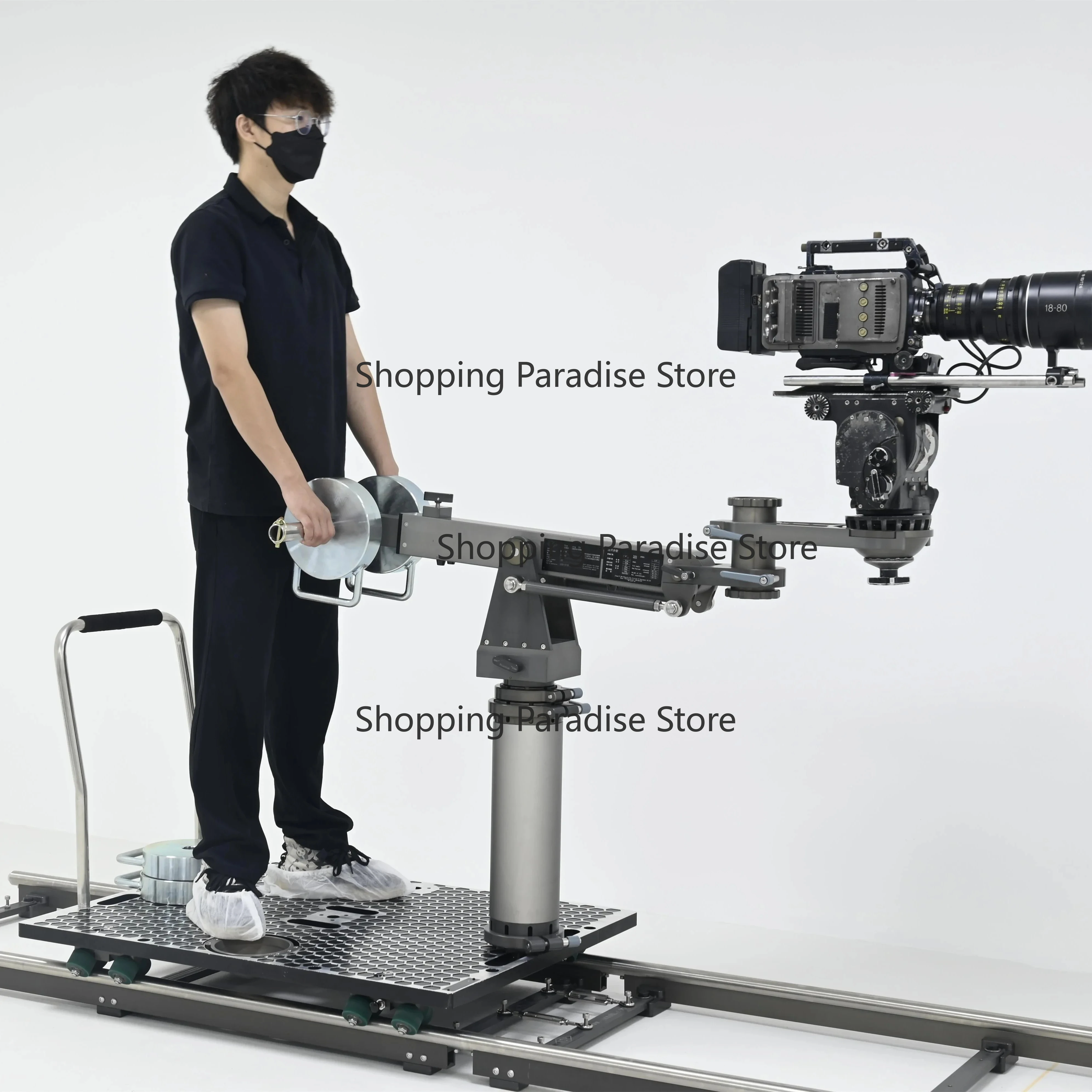 Aluminum Alloy Camera Dolly Cart with Handle, Slider Track Trolley, Film Mobile Shooting, Camera Accessories