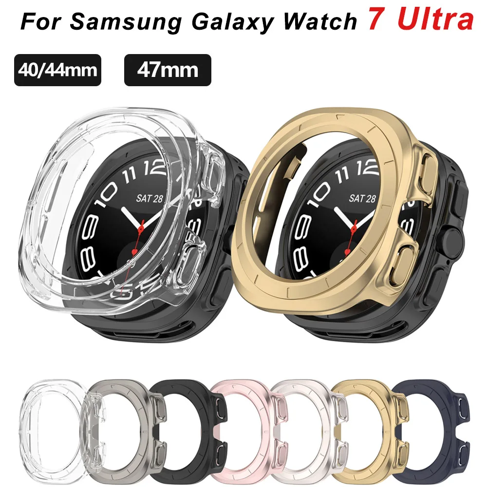 Case for Samsung Galaxy Watch 7 ultra 47mm Hard Bumper PC All-Around Shell Protector Galaxy Watch 7 44mm 40mm Cover Accessories