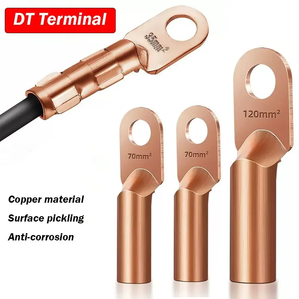 

Cable Connector Crimping Type Copper Terminals copper cable terminal Tube DT-10 DT-16 DT-25 DT-35 DT-50 DT-70 DT-95