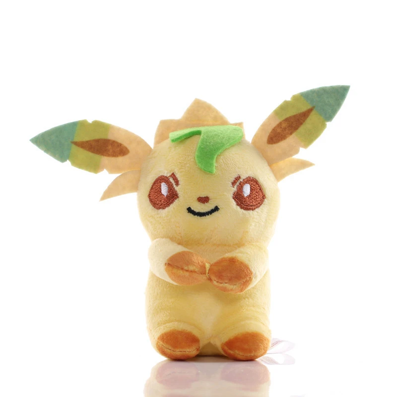 11cm Pokemon Plush Keychain Toys Eevee Sylveon Vaporeon Leafeon Kawaii Cartoon Anime Stuffed Pendant Dolls Kids Gift