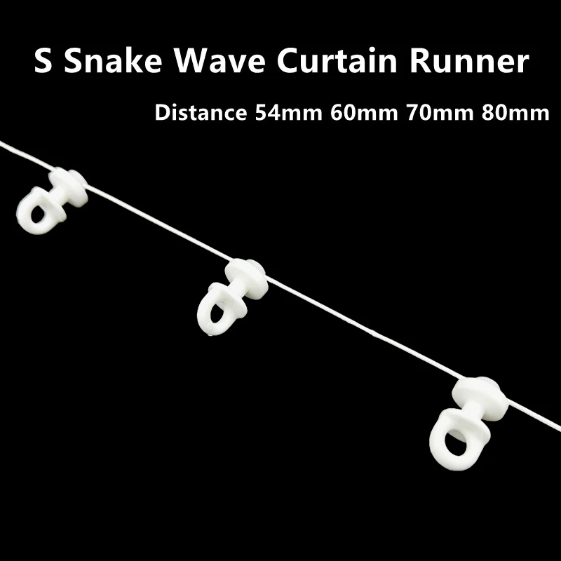 

Silent Curtain Track Pulley For S Fold Wave Curtains Rail Distance 54mm 60mm 70mm 80mm s-wave curtain line runner