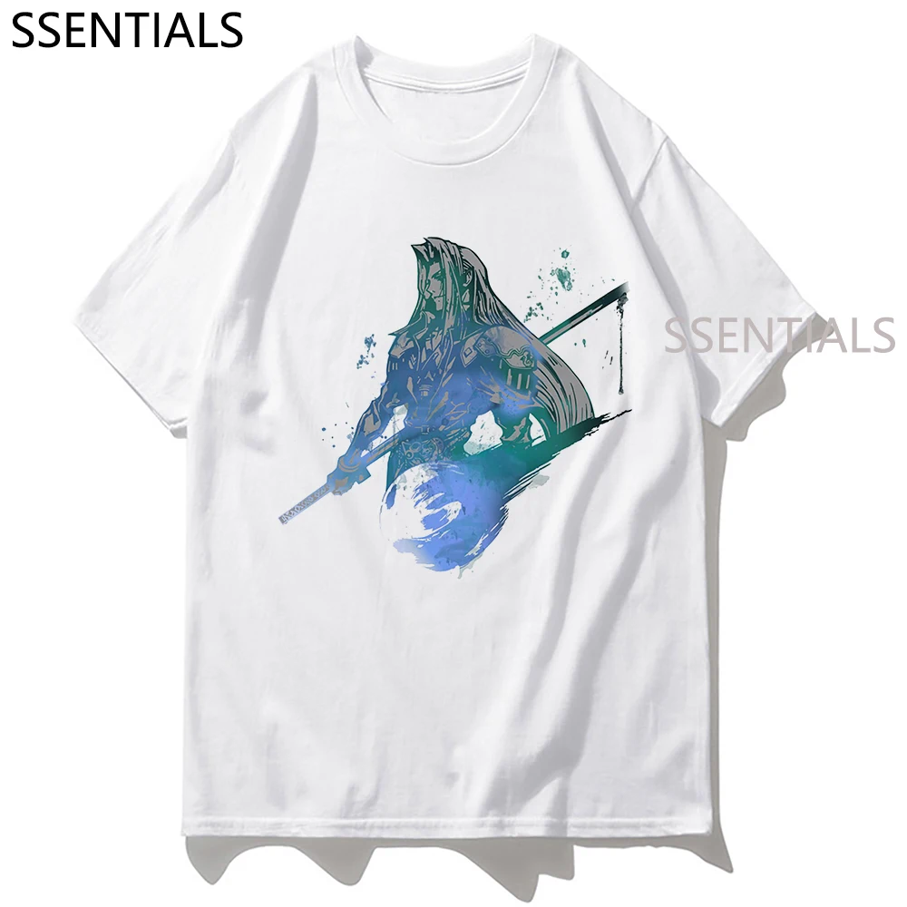 Final Fantasy VII T Shirt Men/women Clothes Harajuku T-Shirt Sephiroth Ffvii  Tshirt Unisex Tshirts Manga Cotton Tees Daily Tops