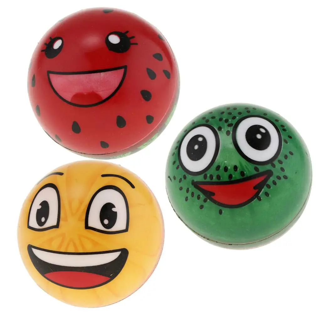 3pcs 7.5cm Bouncy Ball Set, Party Bag Filler, Infants Bathing Water Play Toy,