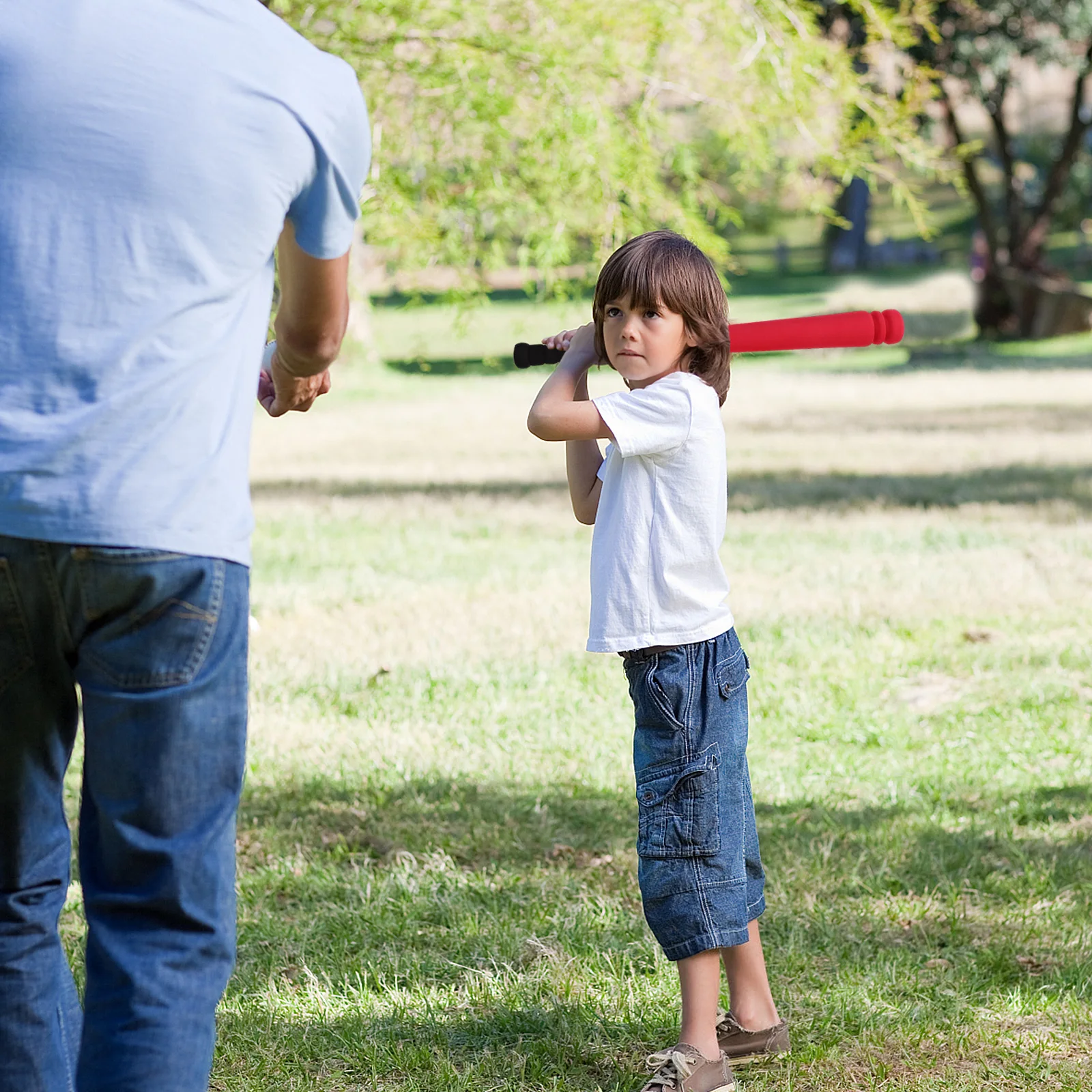 Bate de béisbol para niños, esponja EVA de PVC gruesa, juguete para exteriores, diversión para niños, promueve la interacción, ejercicio, coordinación, juguetes