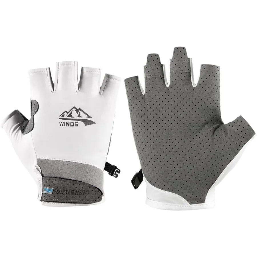 قفازات حماية من الأشعة فوق البنفسجية للنساء والرجال بدون أصابع للقيادة والصيد والإبحار مع حماية من الأشعة فوق البنفسجية والشمس