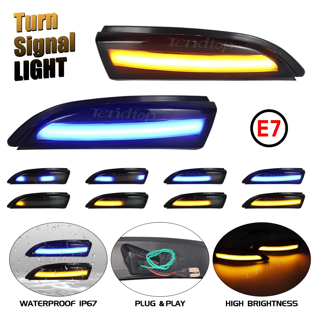 

12V For Ford Fiesta MK8 19+ Mk7 B-Max 2008-2017 Side Wing Rearview Mirror Indicator Light Turn SIgnal Lamp Car Light Accessories