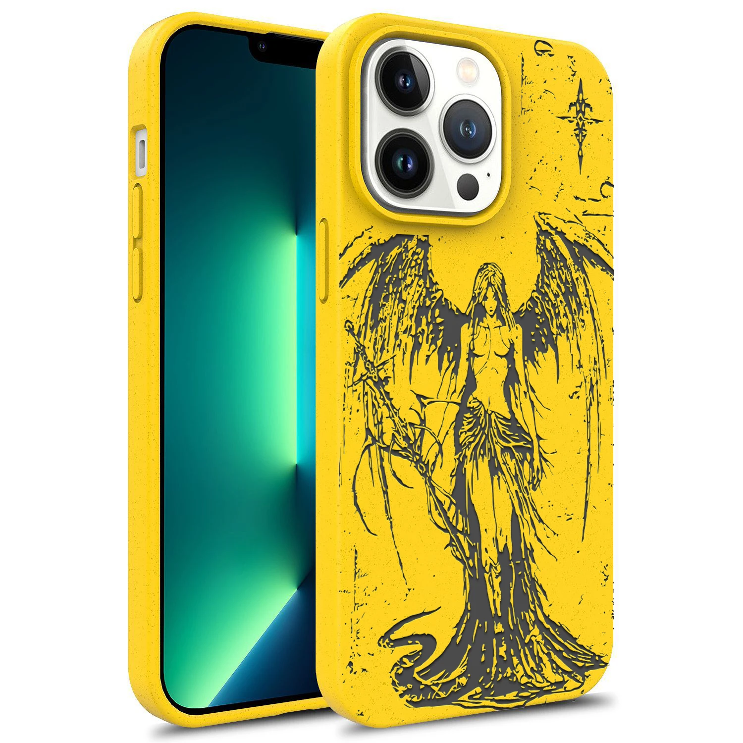 Lost angel Gothic Soft Case for iPhone Degradable Silicone Phone Cover  16 15 14 13 12 11 Pro Mini 7 8 Se Plus Xr X Xs Max funda