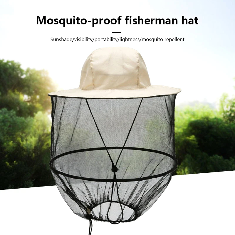 

Mosquito Hat With Hidden Net Mesh Repellent Insect Bee Protection Men Women Outdoor Sunscreen Fishing Cap