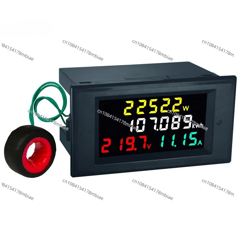 Voltmeter AC Power Meter DROK AC 80-300V 100A Voltage Color LCD Display Panel Digital Voltmeter Battery Multimeter