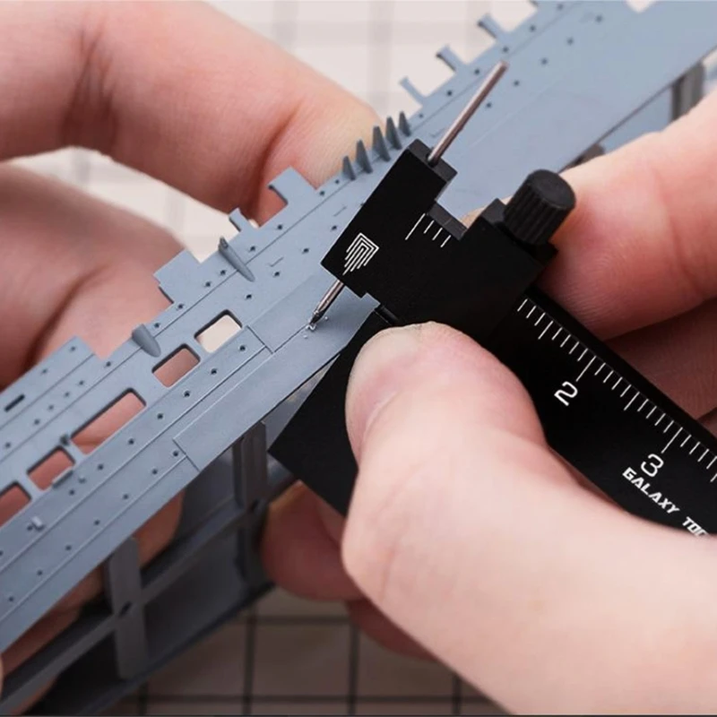 Aluminum-Alloy Carving Ruler Isometric-Line Engraver-Parallel Line Carving Hook Knife Tool Compatible For Mecha-Models M4YD