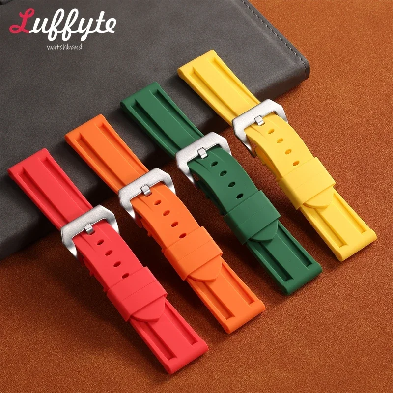 Premium Silicone Watch Band Sports Watchband 22mm 24mm 26mm Waterproof Comfortable Watch Strap Watch Replacement Watchband