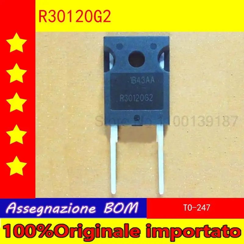 

10pcs/lot R30120G2 ISL9R30120G2 TO-247 Ultra Fast Recovery Diode 1200V 30A