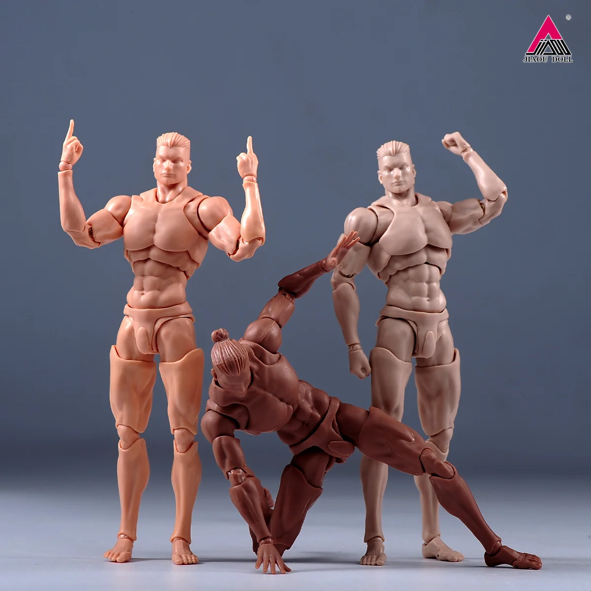

1/12 Scale Male Super Flexible Joint Body 16cm White Yello Black Action Figure Muscle Articulated Body Doll