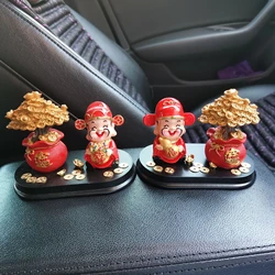 God of Fortune Figurine Home Decoration Spring Festival Fortune Trees Statue God of Wealth Statue fengshui House Decoration