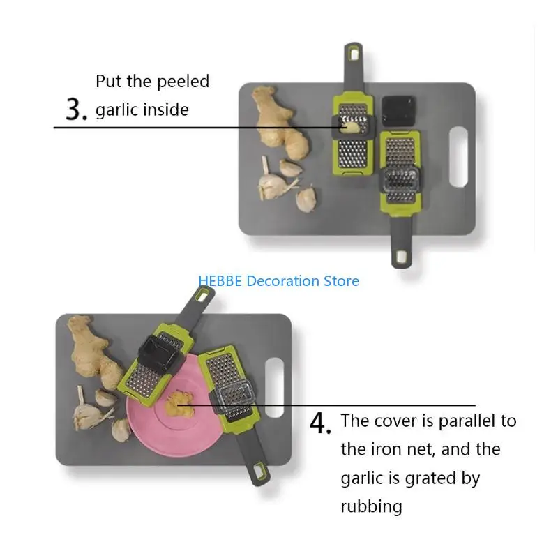 B0KC Portable Grinding Grater Cutting Garlic Grinder Kitchen Vegetable Grater