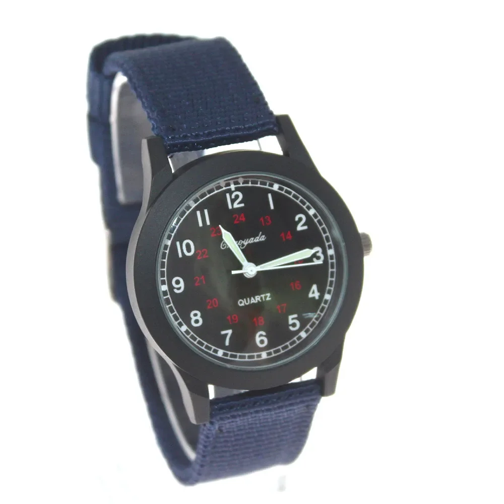 Mode kinder Uhren Stoff Nylon Strap Edelstahl Uhr Junge Mädchen Frauen Männer Uhren Student Uhr Junge Geschenke U105