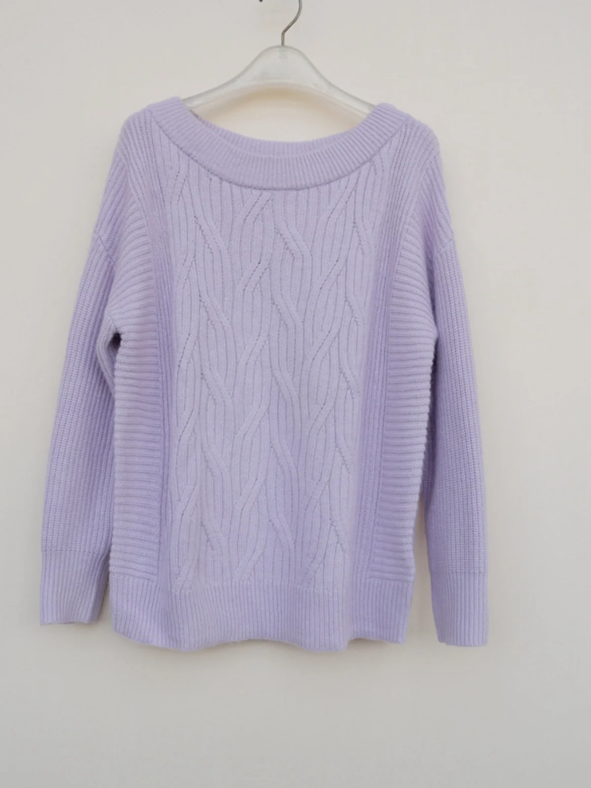 

Long Plu Rabbit Hair Mixed Loose Large round Ne Sweater Winter Women's Faion Comfortable Commute Sle Single Piece