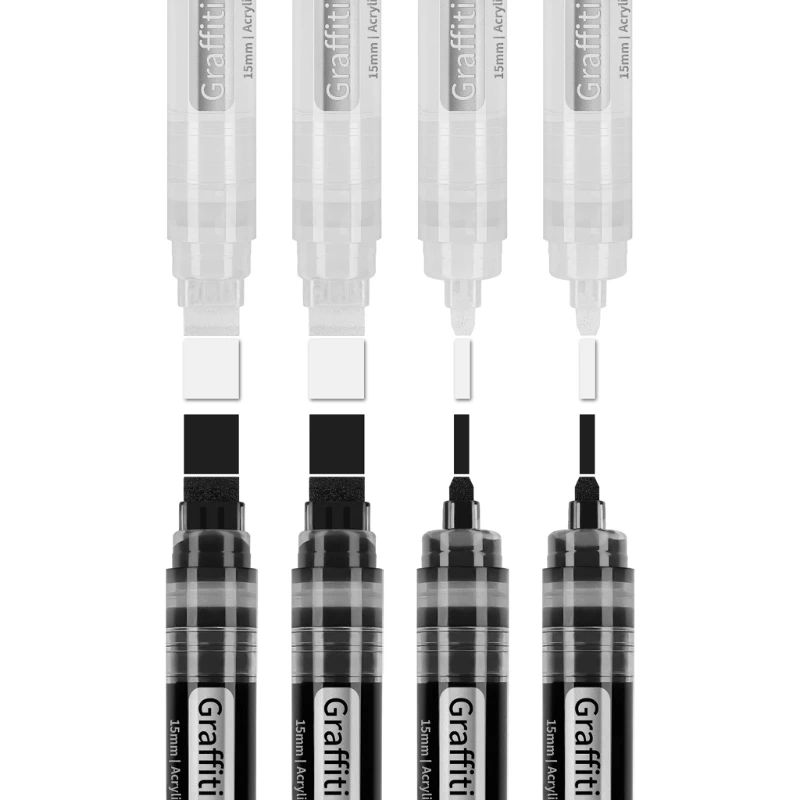 2-Pack Marker Smooth-Flowing 15mm Marker การเขียนและวาดเครื่องมือแท็ก Marker ปากกา Dropship