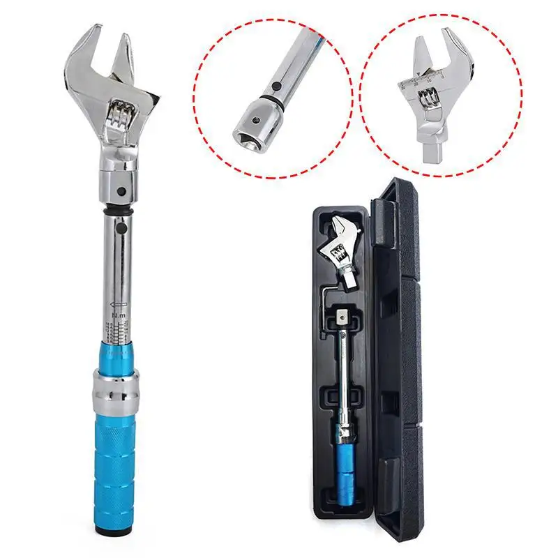 5-25N.M Torque Wrench and 0-30mm Interchangeable Head Square Drive Accuracy 4% Car Repair Maintanence Spanner Hand Tools