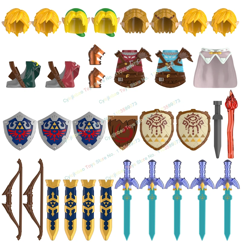 DT037 série de films mini princesse armure soldats Figure blocs de construction personnalisés accessoires jouet à collectionner cadeaux de noël
