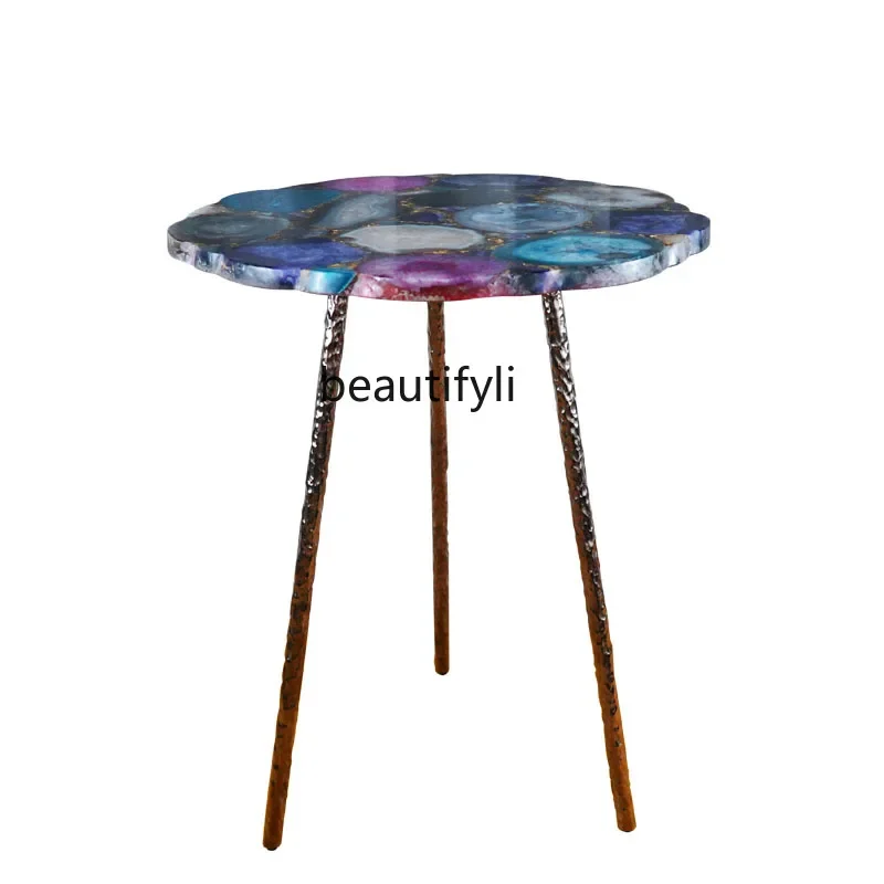 

Modern Side Table Light Luxury Stainless Steel Living Room Creative High-End Decoration Negotiation Side Table Designer Model