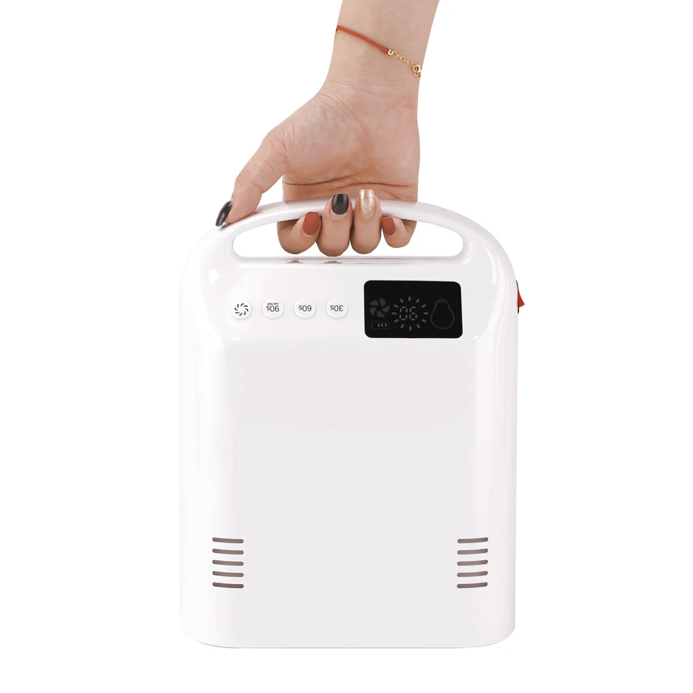 Ventole di raffreddamento Pro Cure senza fili da 108 W ad alta potenza per salone professionale Nail Tech Lampada per unghie UV LED ricaricabile Asciugatrice per unghie