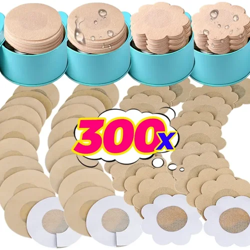 Pegatinas para pezones para mujer, autoadhesivas desechables, cinta para levantar el pecho, empanadas, sujetador Invisible, relleno, parches de pasta para el pecho, 2/300 Uds.